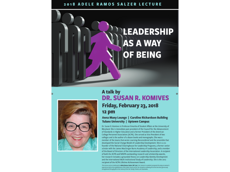 Chef Nina Compton (2) Dr. Susan Komives Talk Poster